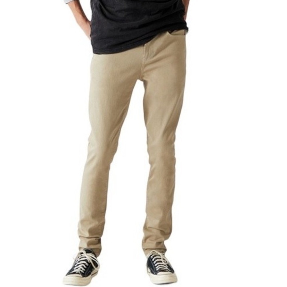 Pacsun stacked skinny jeans in Khaki tan wash 32 x 30